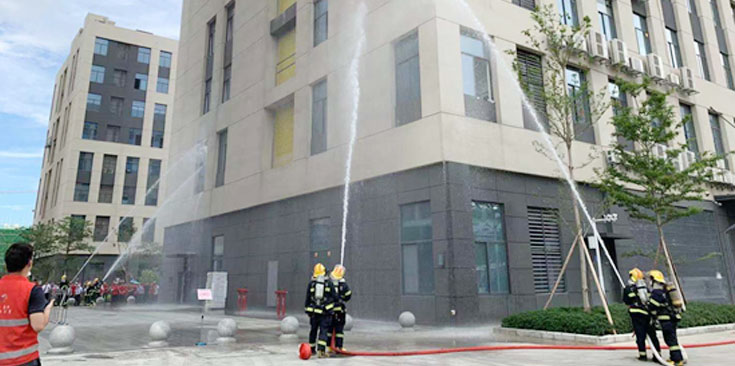 東莞市光鈦科技有限公司正在進(jìn)行2021年，上半年消防演練